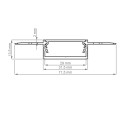 Profil LED architektoniczny DEOLINE XL P alu + osłonka mleczna 2m