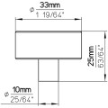 Gałka SIRO radełkowana (2464-33ZN87) fi33mm Złoty rysunek