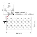 DL- Matryca Led 480mm x 240mm 24V Ciepła 3k / Neutralna 4K