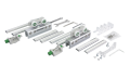 SEVROLL-System ONE PACK HERAKLES GLASS Zestaw do drzwi przejściowych 100kg/2m