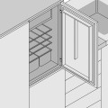 BLUM-zawias MODUL do lodówki - 91K9550 drzwi nakładane 95°