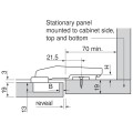 BLUM-zawias CLIP TOP - 79T9550 drzwi równoległe 95°