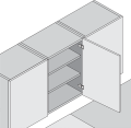 BLUM-zawias CLIP (08) - 71M2650 drzwi bliźniacze 100°