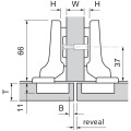 BLUM-zawias CLIP (08) - 71M2650 drzwi bliźniacze 100°
