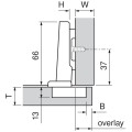 BLUM-zawias CLIP (00) - 71B9550 drzwi profilowane 95°
