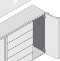 BLUM-zawias CLIP (0) - 71T9550 drzwi profilowane