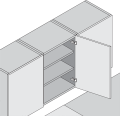 BLUM-zawias CLIP TOP - 70T5550.TL Drzwi nakładane 120°