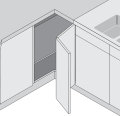 BLUM-zawias CLIP TOP - 79T8500 do drzwi składanych 60°