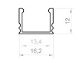 Profil LED THL (D5-2) 3m profil/ Nawierzchniowy rysunek