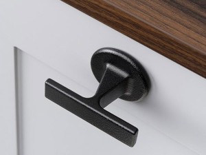 VIEFE Gałka "T" OTO czarna textura 60mm