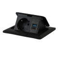 DL-Gniazdo FLOOR BOX podłogowe 1gn+USB A+C Czarne