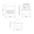 DL-Gniazdo FLOOR BOX podłogowe 1gn+USB A+C Czarne rysunek