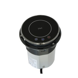DL- gniazdo LUMIBOX 3x230V Schuko + USB A/C + indukcja Czarne