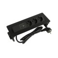 DL- gniazdo FLIXBOX czarne 3x230V Schuko + USB A/C