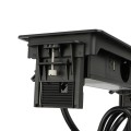 DL- gniazdo FLIXBOX czarne 3x230V Schuko + USB A/C