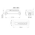 DL- gniazdo FLIXBOX czarne 3x230V Schuko + USB A/C