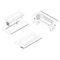DL- gniazdo FLIXBOX czarne 3x230V Schuko + USB A/C