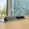DL- gniazdo FLIXBOX stal drapana 3x230V Schuko + USB A/C