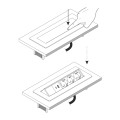 DL- gniazdo FLIXBOX stal drapana 3x230V Schuko + USB A/C
