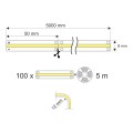 Taśma LED-DL COB BURSZTYNOWA 24V 2000K 11,2W/1m