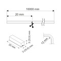Taśma LED NEON FLEX 3x3mm 24V 10m (7W/m) IP54