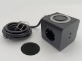 BACHMANN GROOVE Listwa zasilająca 3x230V Schuko +USB-C czarna