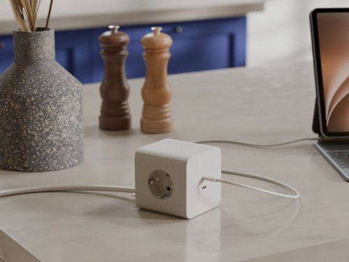 BACHMANN GROOVE Listwa zasilająca 3x230V Schuko +USB-C biała