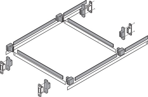 BLUM-zestaw do teczek wiszących( ZRM.5500 ) szary