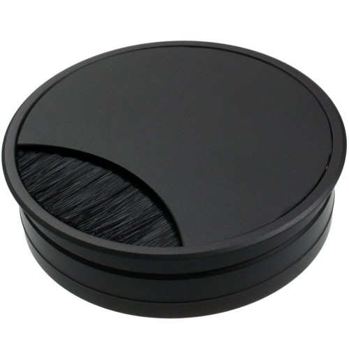 SISO-Przepust fi80 alu/szczotka czarny