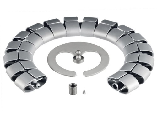 BACHMANN kanał kablowy Premium-Set z podstawą SREBRNY