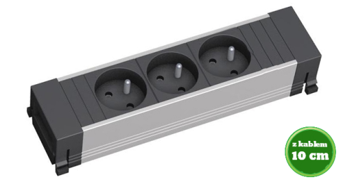 BACHMANN POWER FRAME listwa zasilająca 3-mod: 3x230V kabel 0,1m