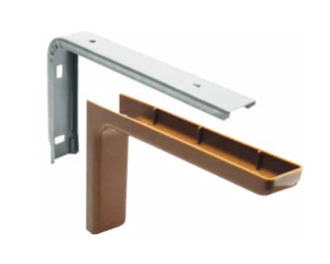 Kątownik z osłoną 12cm - brąz jas.(2szt)