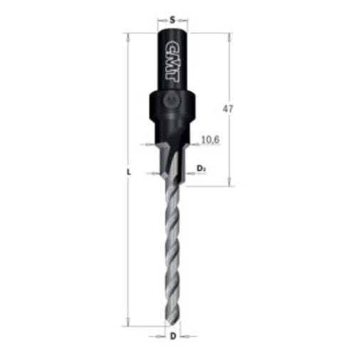 CMT-Wiertło do konfirm. 7,0x50mm HS RH