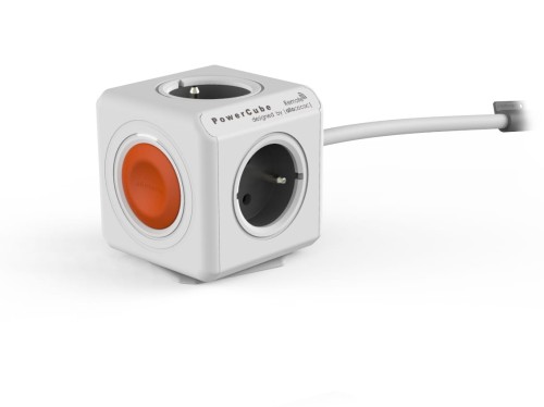 PowerCube przedłużacz + włącznik gn. szare 1,5m