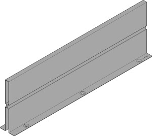 BLUM-TBX ANT/INT ścianka dział. L450 szara Z46L420
