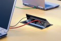 BACHMANN CONI listwa zasilająca 2x230V + RJ45 + obudowa ANTRACYT 3 modułowa