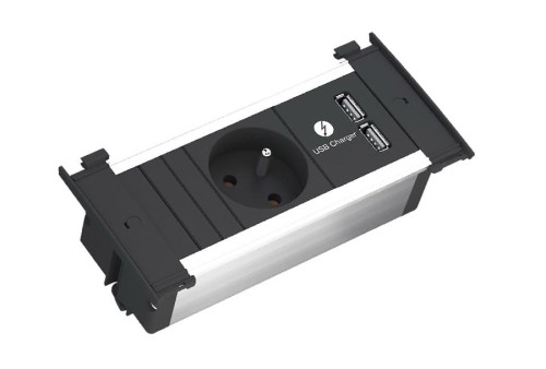 BACHMANN KAPSA listwa zasilająca 1x230V + USB(A+A) ładowarka