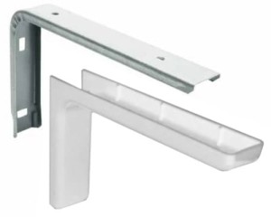 Kątownik z osłoną 24cm - biały (2szt)