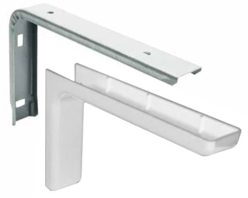 Kątownik z osłoną 24cm - biały (2szt)