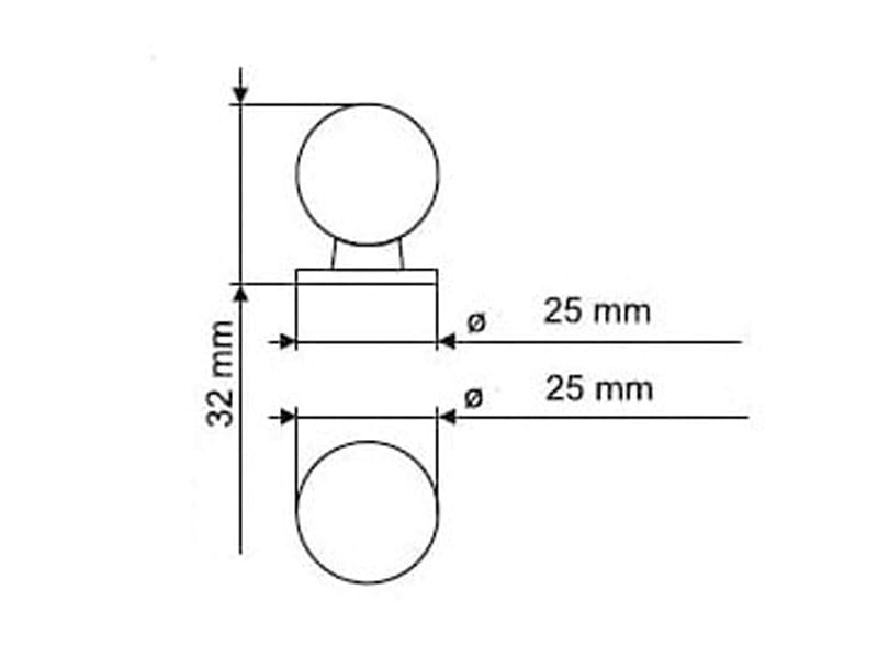 Gałka metalowa (GN 3206) kulka - Satyna - DAC TER